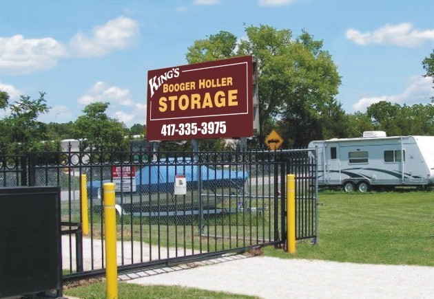 view of gated entry to storage facility